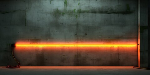 Obraz premium Urban Grunge Wall with Neon Light Accent
