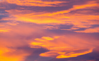 red sunset sky