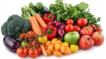 Diet Resolution Week Vibrant fresh vegetables and fruits assortment for healthy eating and culinary inspiration