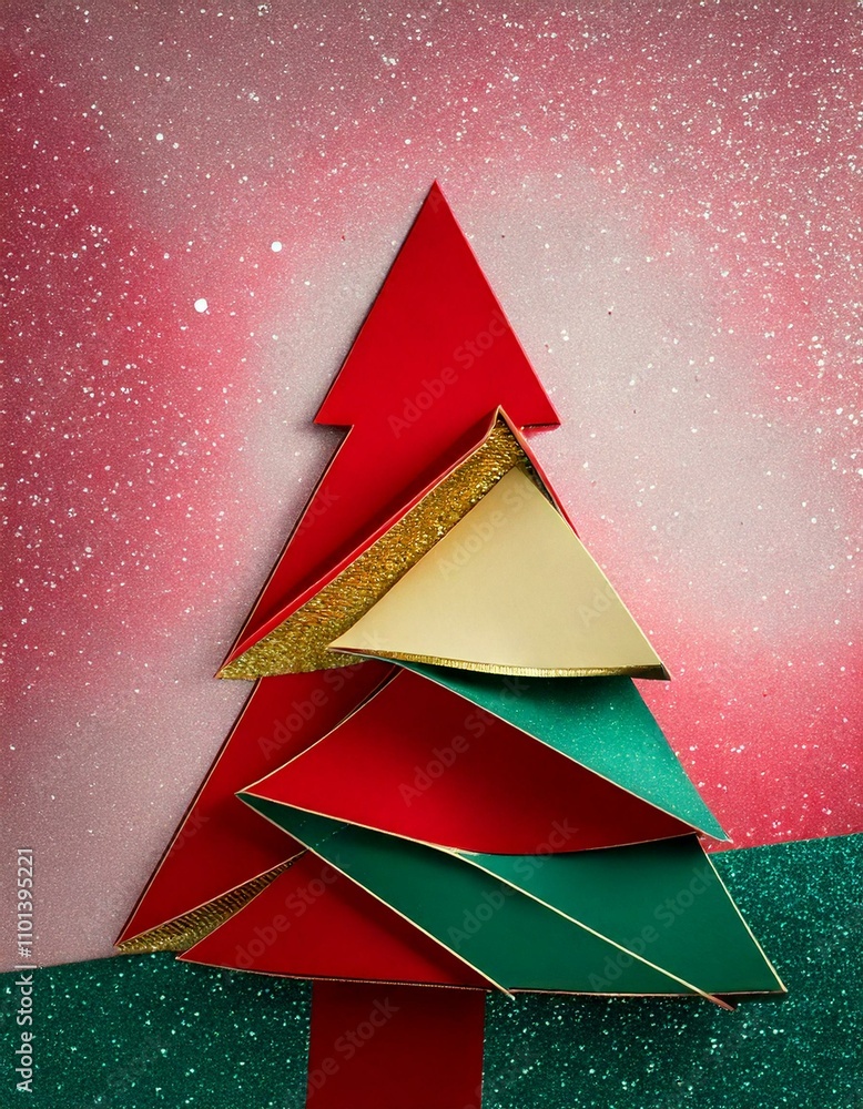 Poster sleek and minimalist abstract design featuring overlapping geometric shapes in shades