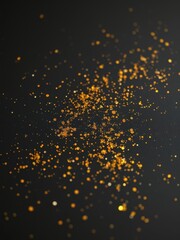 Close-up of golden glitter on a black paper background, sparkly, celebration, luxury, sparkles, glamorous