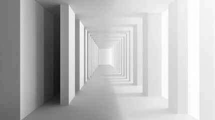Obraz premium White gray gradient background. Generative AI