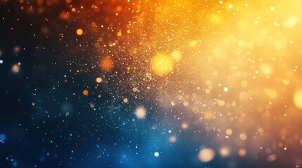 Sparkling Abstract Background: A Symphony of Gold and Blue