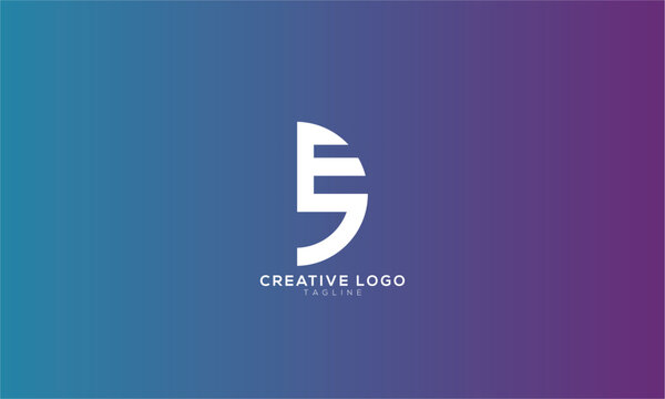 ES SE E5 5E Abstract initial monogram letter alphabet logo design
