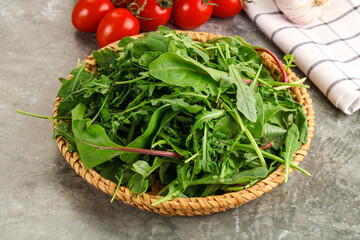 Arugula and spinach mix salad