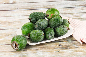 Sweet ripe juicyfruit feijoa