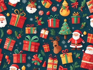 Fototapeta premium christmas background with christmas ornaments in it