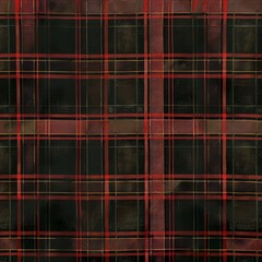Classic red and black plaid pattern textile