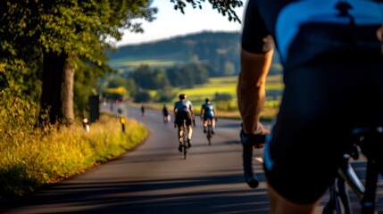 Fototapeta premium Cycling Through Countryside: A Summer's Day Ride