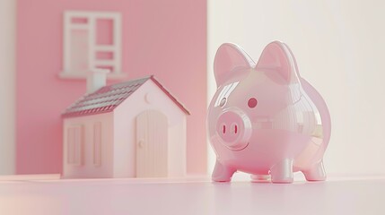 Savings container and a residence. Planning finances for home purchase, mortgage strategy
