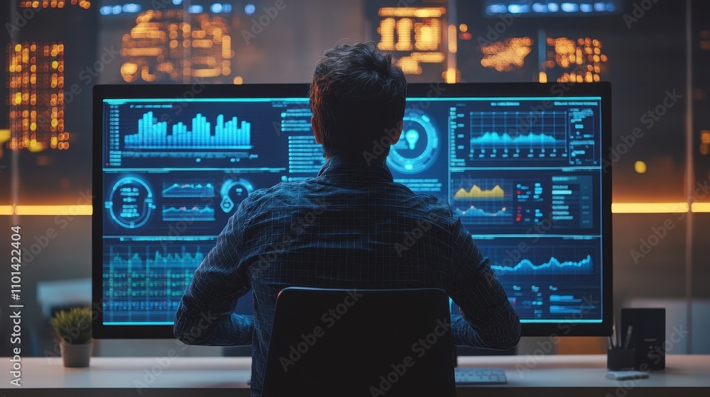Aufkleber analyzing data in the digital age