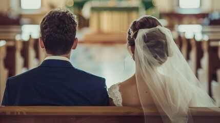 Couple sharing a tender moment on their wedding day, leaning against each other with foreheads touching while seated on a bench
