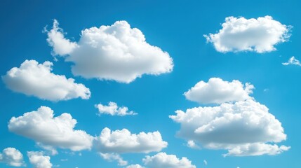 Obraz premium A blue sky with many clouds