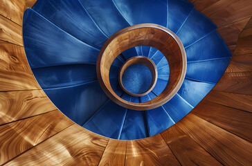 Fototapeta premium spiral staircase in the house