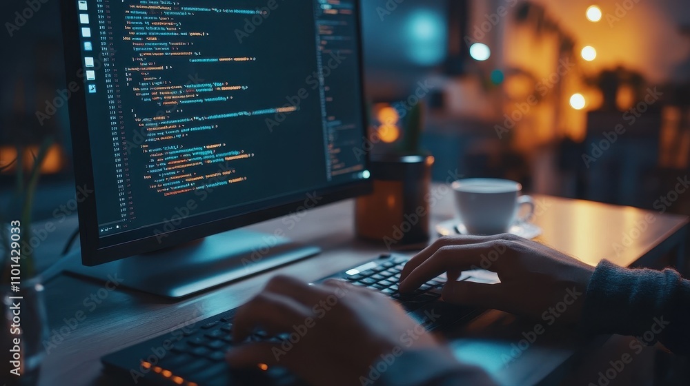 Poster coding in the cozy cafe: a programmer's haven of focus and inspiration
