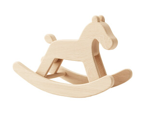 a wooden rocking horse toy
