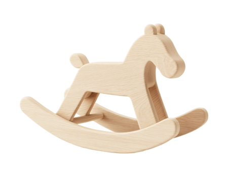 a wooden rocking horse toy