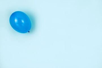 bright blue balloons on light blue background, greeting card for birthday, father day or other event. Black Friday Sale concept. sale template