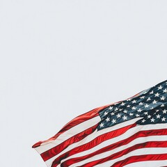Obraz premium American flag on white background