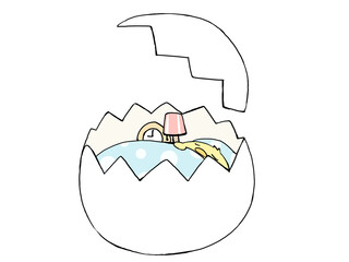 たまご生活 睡眠 © ハチロー