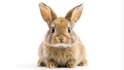 Adorable Cute Rabbit Isolated on Transparent Background for Product Photography, Ideal for E-commerce, Marketing, and Graphic Design Needs