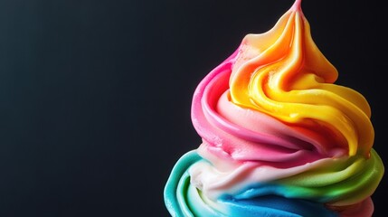 Rainbow Swirl Ice Cream Cone