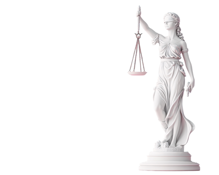 a statue of a woman holding a scale - Powered by Adobe
