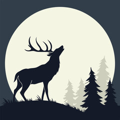 a-deer-silhouette-on-the-full-moon