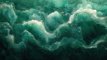 Emerald white paint marble background