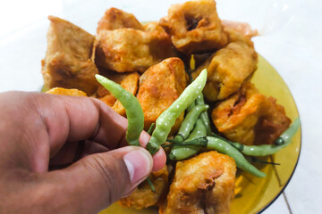 Panada and Jalankote are served on a plate ready to eat