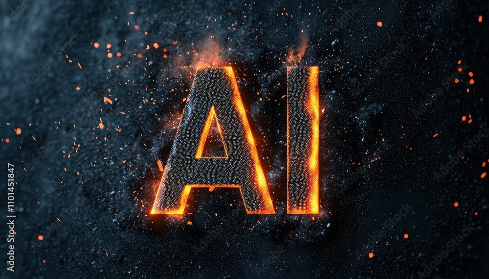 Poster the image features the letters 