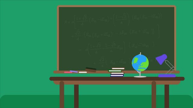 Back to school chalkboard with empty space for writing lesson or message Background