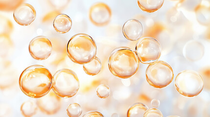 Fototapeta premium Close-Up of Vitamin C Molecules Boosting Skin Cells Under a Microscope in a Modern Laboratory