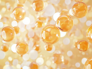 Vitamin C Molecules Under a Microscope Rejuvenating Skin Cells in Advanced Laboratory Research