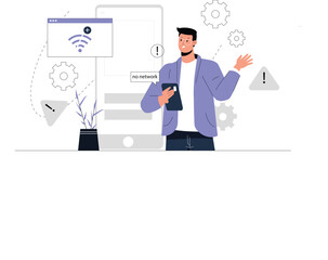 Fototapeta premium Internet Services Illustration