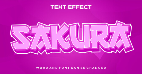 Sakura editable text effect