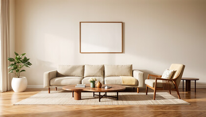 modern living room with couch and lcd tv