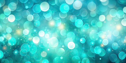 Turquoise Watercolor Background with Bokeh Effect for Creative Designs and Projects