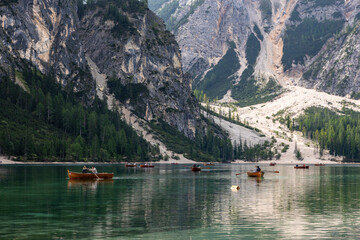 Pragser Wildsee mit Booten 