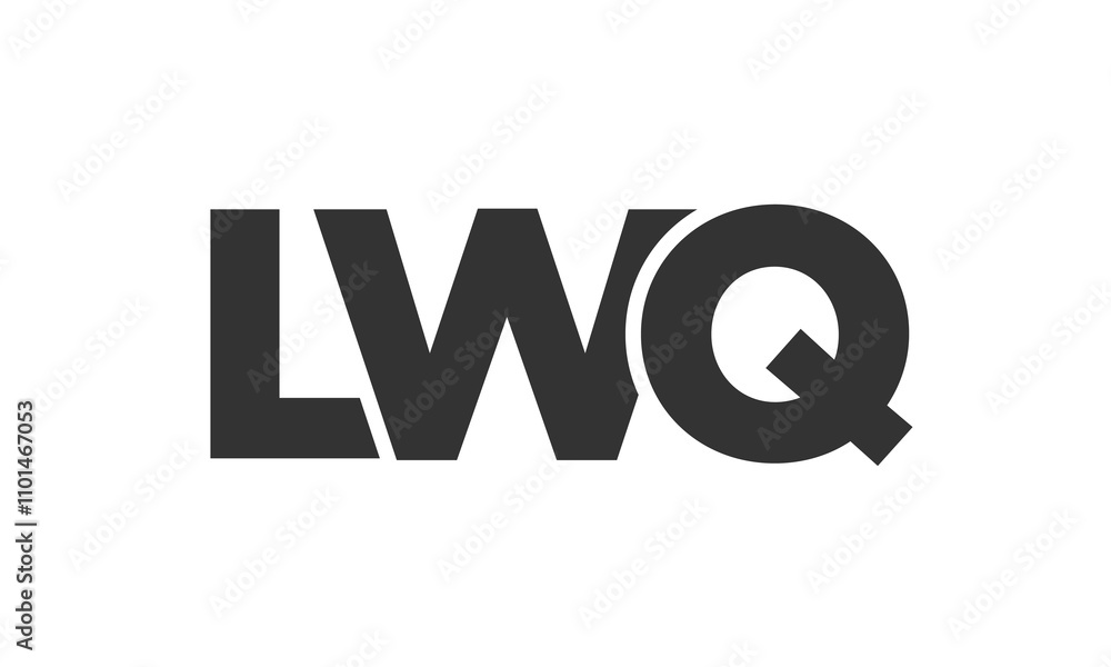 Poster lwq logo design template with strong and modern bold text. initial based vector logotype featuring s