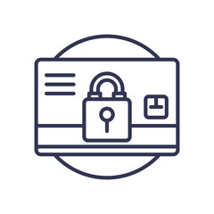 Credit card with padlock symbolizing secure transactions and data protection.