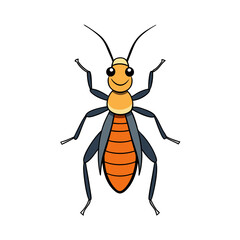 soldier beetle vector illustration