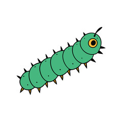 spiny caterpillar vector illustration