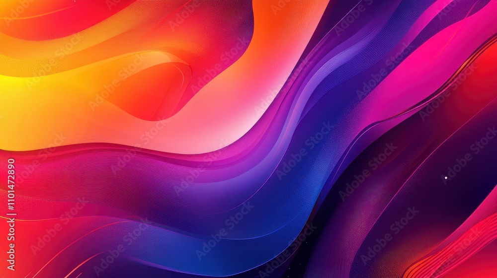 Poster a vibrant abstract design with flowing colors and smooth gradients.