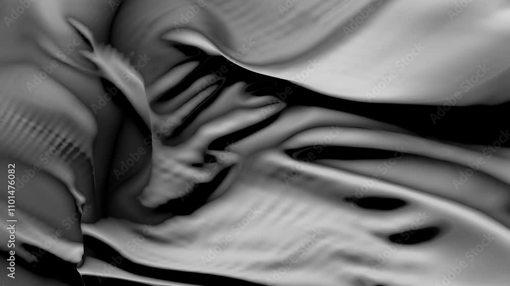 Poster abstract monochrome swirls in motion creating dynamic and fluid patterns in black and white tones