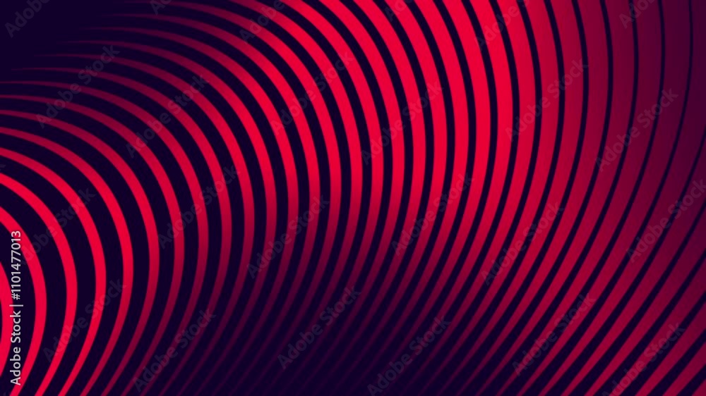 Poster mesmerizing abstract red lines create dynamic optical illusion pattern