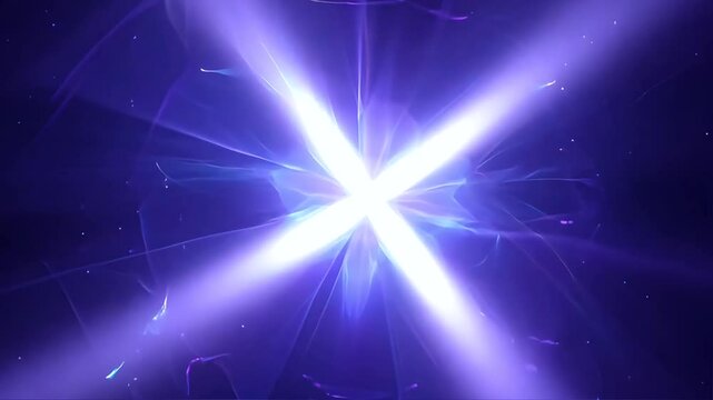 A breathtaking cosmic explosion radiates vibrant purple light across the dark expanse of space, captivating viewers with its vivid colors and enchanting patterns, backdrop