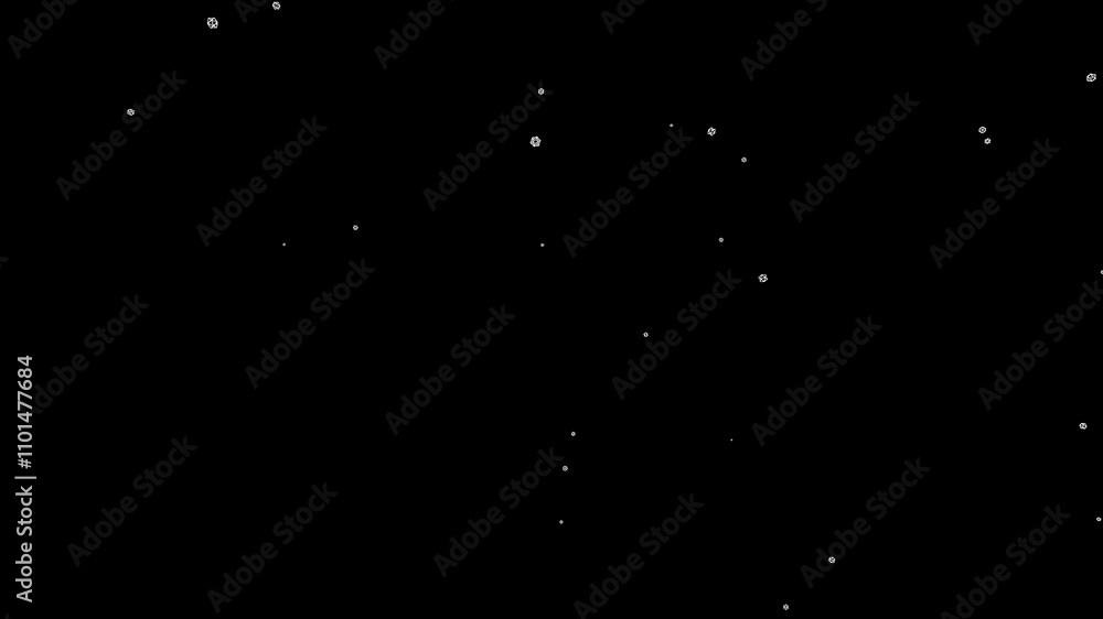 Poster Pixelated Animation of a Space Inspired Theme with Dynamic Geometric Motion