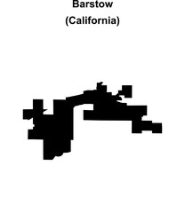 Fototapeta premium Barstow (California) blank outline map