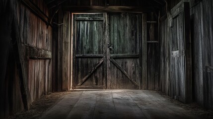 Explore the contrast between light and shadow in this intimate barn scene.